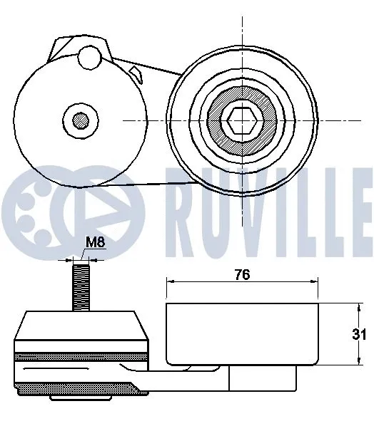 Belt Tensioner, V-ribbed belt