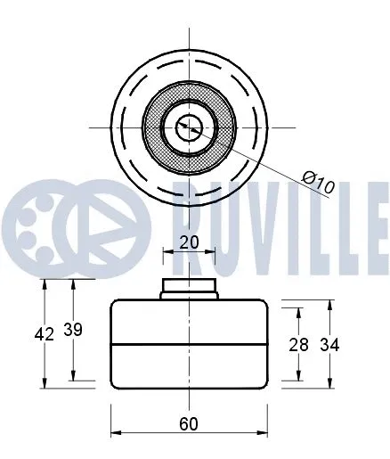 Deflection/Guide Pulley, timing belt