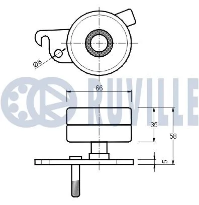 Belt Tensioner, V-ribbed belt