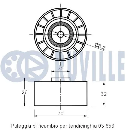 Deflection/Guide Pulley, V-ribbed belt