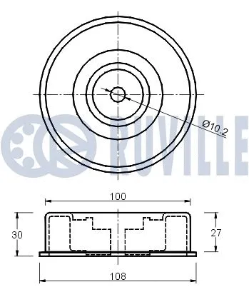 Deflection/Guide Pulley, timing belt