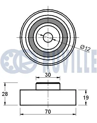 Deflection/Guide Pulley, V-ribbed belt