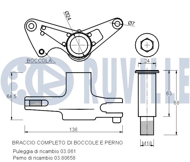 Belt Tensioner, V-ribbed belt