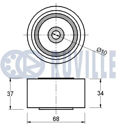 Deflection/Guide Pulley, timing belt
