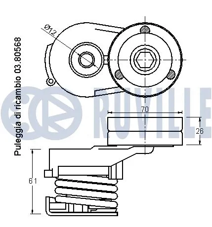 Belt Tensioner, V-ribbed belt