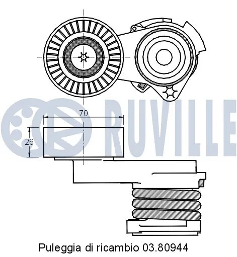 Belt Tensioner, V-ribbed belt