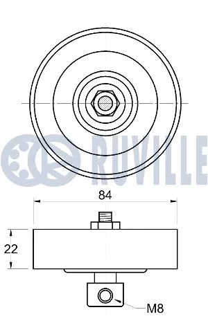 Deflection/Guide Pulley, V-ribbed belt
