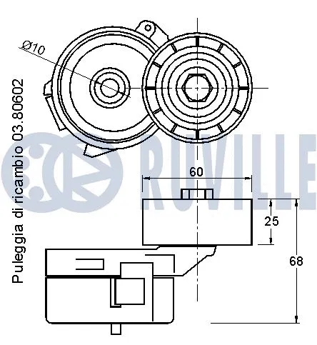 Belt Tensioner, V-ribbed belt