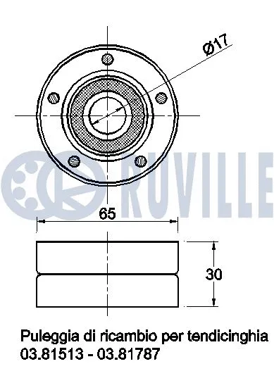 Deflection/Guide Pulley, V-ribbed belt