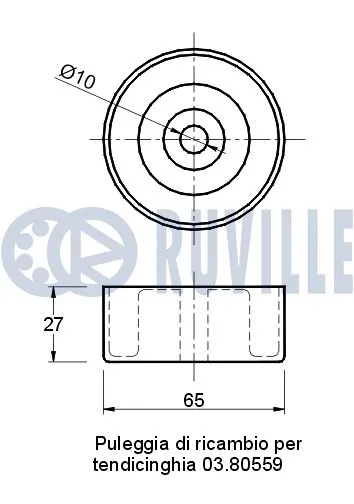 Deflection/Guide Pulley, V-ribbed belt