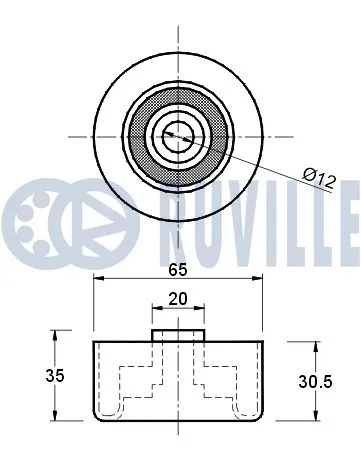 Deflection/Guide Pulley, timing belt