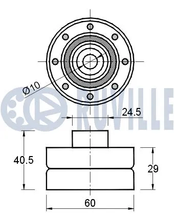 Deflection/Guide Pulley, timing belt