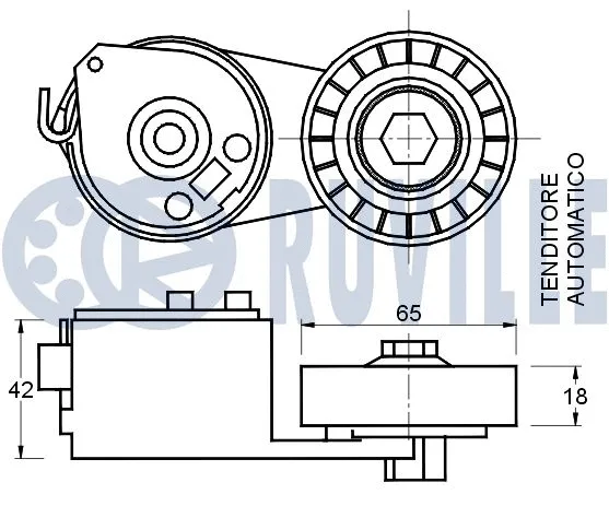 Deflection/Guide Pulley, V-ribbed belt