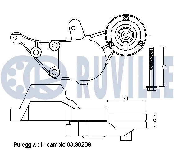 Belt Tensioner, V-ribbed belt