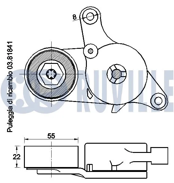 Belt Tensioner, V-ribbed belt