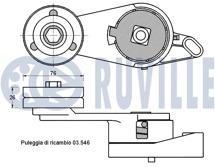 Belt Tensioner, V-ribbed belt