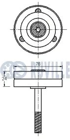 Deflection/Guide Pulley, V-ribbed belt