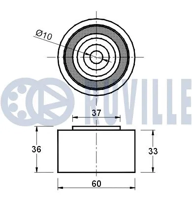Deflection/Guide Pulley, timing belt