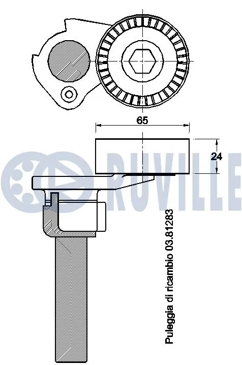 Belt Tensioner, V-ribbed belt