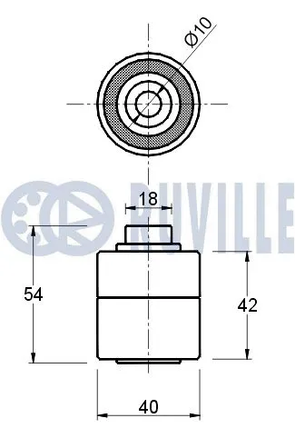 Deflection/Guide Pulley, V-ribbed belt