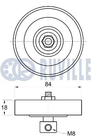 Deflection/Guide Pulley, V-ribbed belt
