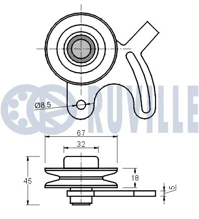 Belt Tensioner, V-ribbed belt