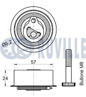 Deflection/Guide Pulley, timing belt