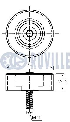 Deflection/Guide Pulley, V-ribbed belt