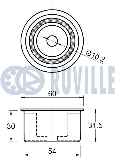 Deflection/Guide Pulley, timing belt