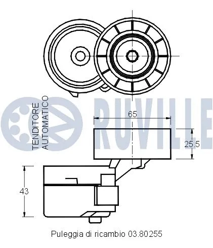 Belt Tensioner, V-ribbed belt
