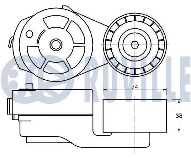 Belt Tensioner, V-ribbed belt