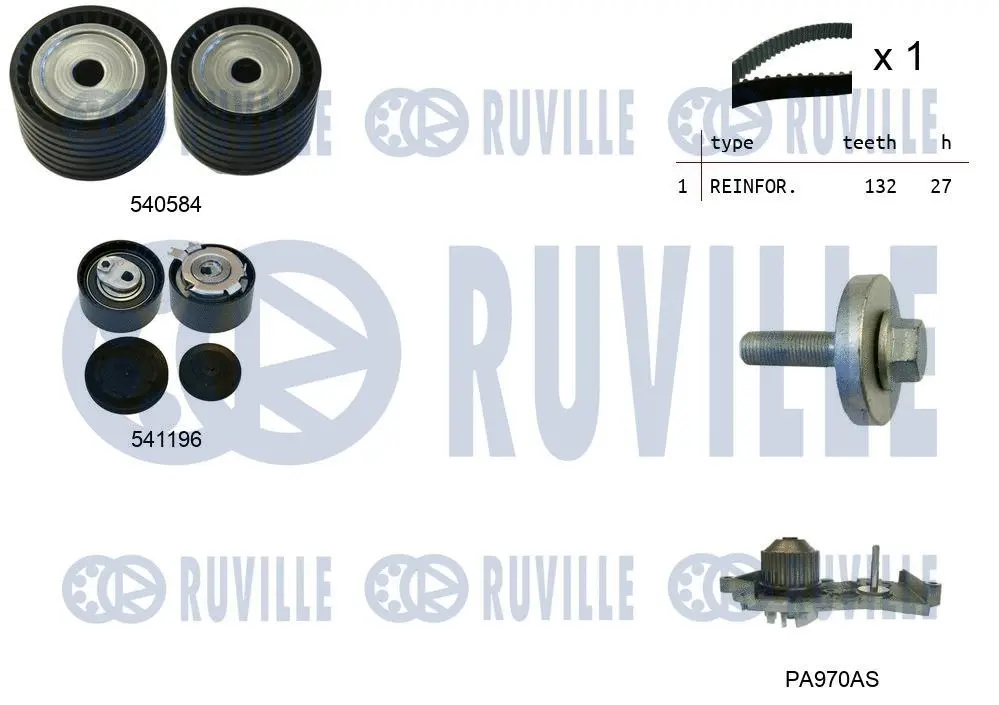 Water Pump & Timing Belt Kit (5501091)