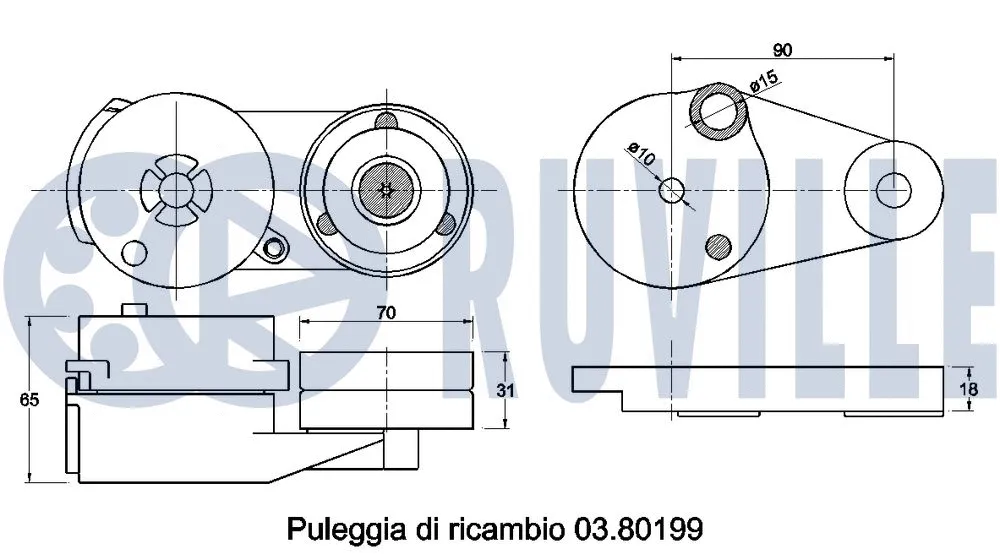 Belt Tensioner, V-ribbed belt