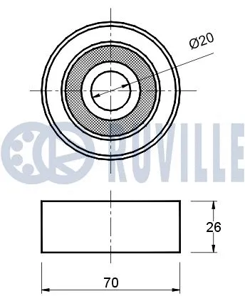 Deflection/Guide Pulley, V-ribbed belt
