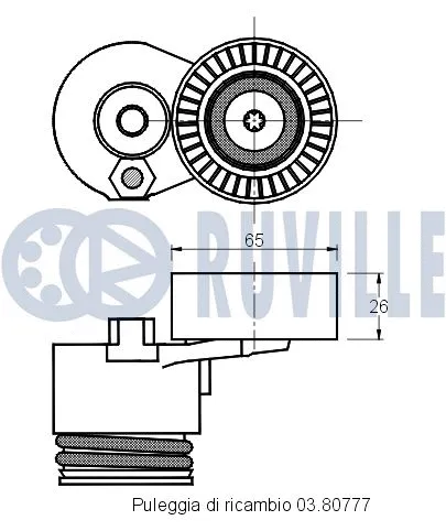 Belt Tensioner, V-ribbed belt
