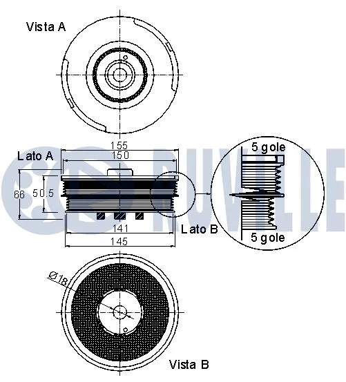 Belt Pulley, crankshaft