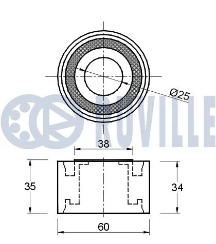 Deflection/Guide Pulley, timing belt