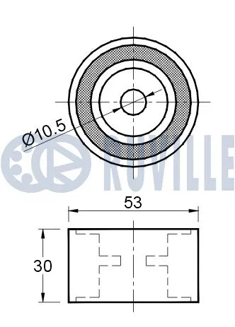 Deflection/Guide Pulley, timing belt