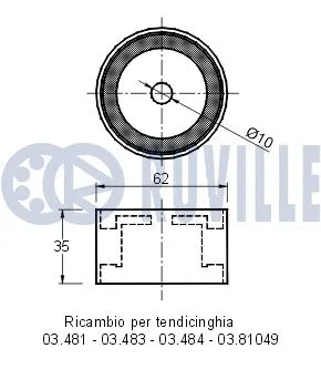 Deflection/Guide Pulley, timing belt