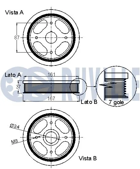 Belt Pulley, crankshaft