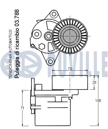 Belt Tensioner, V-ribbed belt