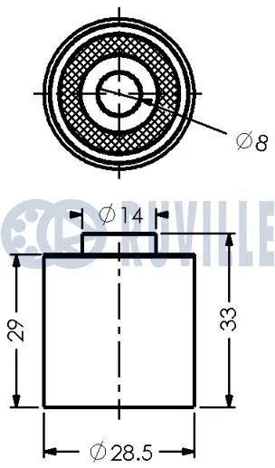 Deflection/Guide Pulley, timing belt