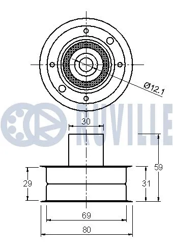 Deflection/Guide Pulley, timing belt