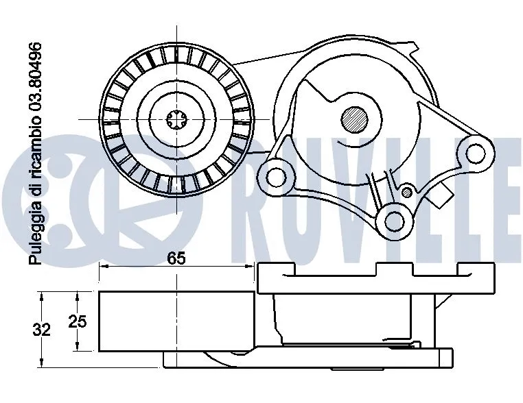 Belt Tensioner, V-ribbed belt