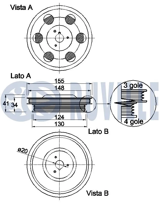 Belt Pulley, crankshaft