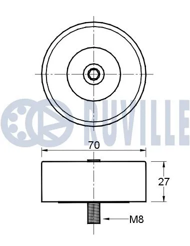 Deflection/Guide Pulley, V-ribbed belt