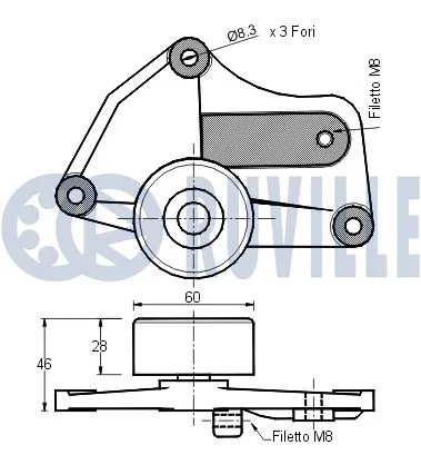 Belt Tensioner, V-ribbed belt