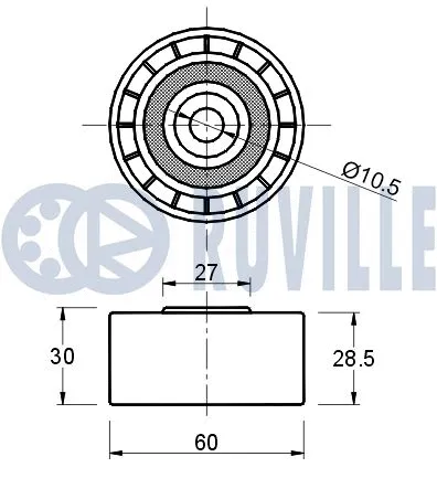 Deflection/Guide Pulley, timing belt
