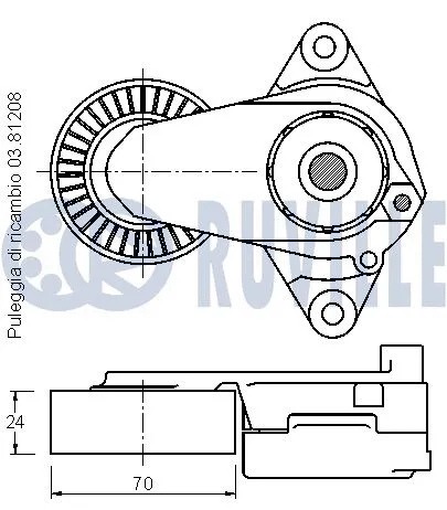 Belt Tensioner, V-ribbed belt