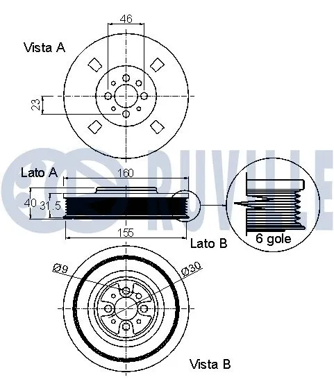 Belt Pulley, crankshaft